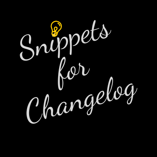Simple changelog Snippets